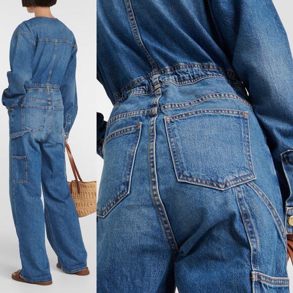 Ulla Johnson The Stevie Demin Jumpsuit Danube Medium Indigo Wash Size P/XS - Picture 8 of 11